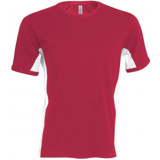 T-shirt bicolore manches courtes Tiger K340 - Red / White