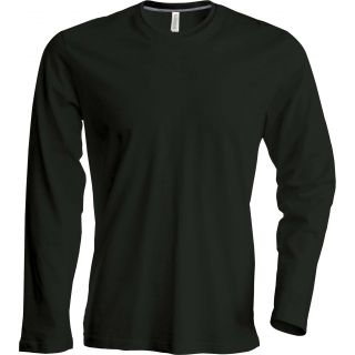 T-shirt homme manches longues col rond K359 - Black