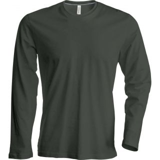 T-shirt homme manches longues col rond K359 - Dark Khaki