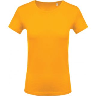 T-shirt femme col rond manches courtes K389 - Yellow