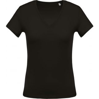 T-shirt femme col V manches courtes K390 - Dark Grey