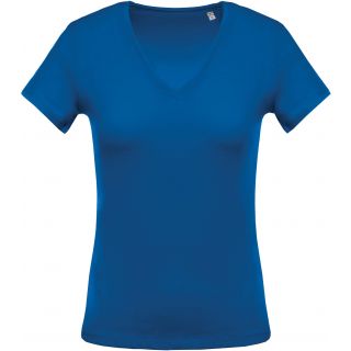 T-shirt femme col V manches courtes K390 - Light Royal Blue