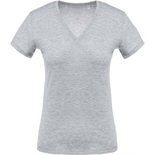 T-shirt femme col V manches courtes K390 - Oxford Grey