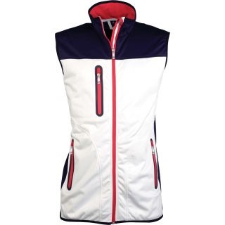 Bodywarmer softshell femme tricolore K418 - White / Navy / Red