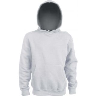 Sweat-shirt enfant à capuche contrastée K453 - White / Fine Grey