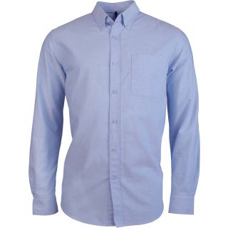 Chemise homme oxford lavée manches longues K516 - Oxford Blue