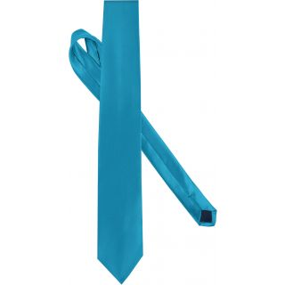 Cravate satinée uni K860 - Tropical Blue