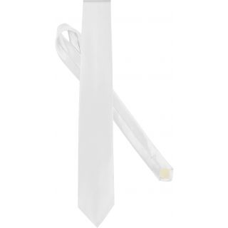 Cravate satinée uni K860 - White