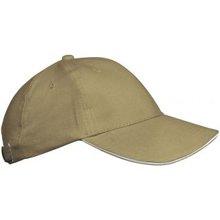 Casquette 6 panneaux Orlando Kids KP042 - Beige / White