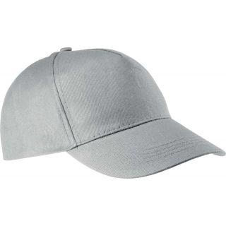Casquette 5 panneaux en coton KP116 - Light Grey de travers