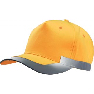Casquette fluorescente 5 panneaux KP123 - Fluorescent Orange