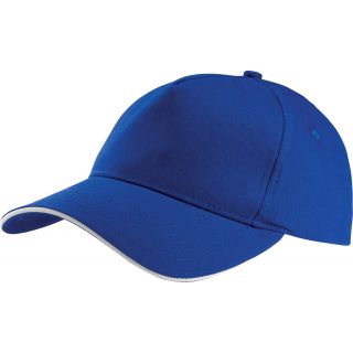 Casquette 5 panneaux sandwich contrasté KP124 - Royal Blue / White