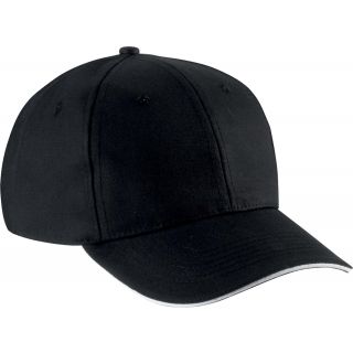 Casquette avec sandwich contrasté KP 153 - Black / White