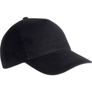 Casquette coton épais 5 panneaux KP162 - Black