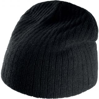 Bonnet tricot côtelé KP517 - Black
