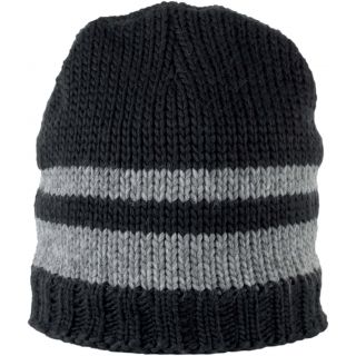 Bonnet tricot doublé polaire KP531 - Black / Off Grey