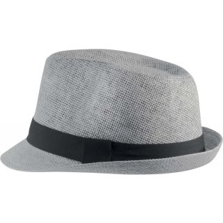 Chapeau en fibre végétale KP608 - Light Grey / Black