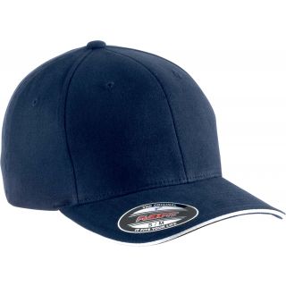 Casquette Flexit® sandwich contrasté 6 panneaux - Navy / White