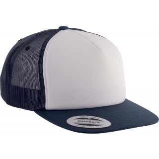 Casquette 5 panneaux Trucker classique KP911 - Navy / White / Navy