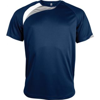 T-shirt sport enfant manches courtes PA437 - Sporty Navy / White / Storm Grey