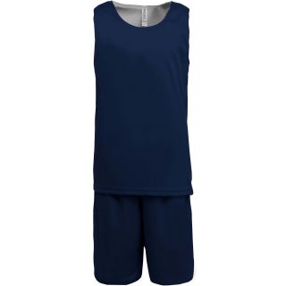 Kit basketball réversible enfant PA449 - Sporty Navy / White
