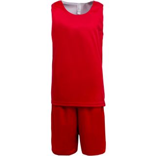 Kit basketball réversible enfant PA449 - Sporty Red / White
