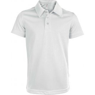 Polo enfant sport manches courtes PA484 - White