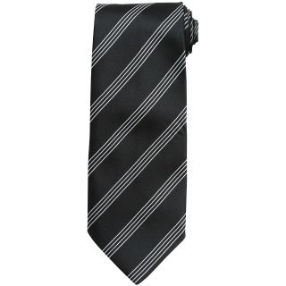 Cravate Four Stripe PB62 - Black / Silver