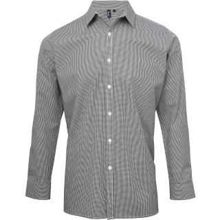 Chemise homme micro carreaux "Vichy" - Black