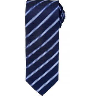 Cravate rayée Sport PR784 - Navy / Royal Blue