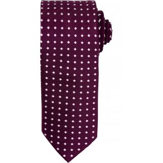 Cravate à motif carré PR788 - Aubergine