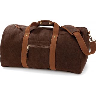 Sac de voyage vintage en toile QD613 - Vintage Brown - 58 x 30 x 30 cm
