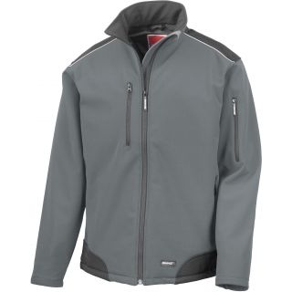 Veste softshell Ripstop R124 - Grey / Black