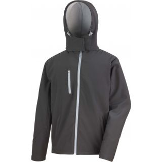 Veste softshell homme capuche R230M - Black / Grey