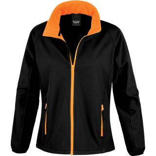 Veste Softshell femme Printable R231F - Black / Orange