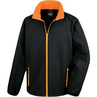 Veste Softshell homme Printable R231M - Black / Orange