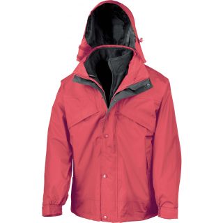 Veste 3 en 1 zip & clic R68 - Red / Black
