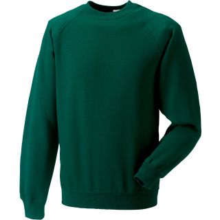 Sweat-shirt homme manches raglan RU7620M - Bottle Green
