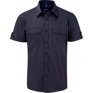 Chemise manches courtes homme twill roll RU919M - French Navy
