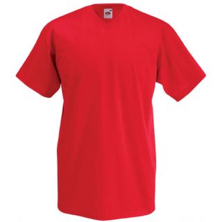 T-shirt homme col V Valueweight SC22V - Red