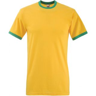 T-shirt homme Ringer Valueweight SC61168 - Sunflower / Kelly