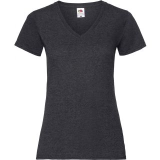 T-shirt femme col V Valueweight SC61398 - Dark Heather Grey