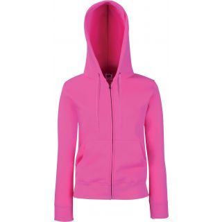 Sweat-shirt femme zippé capuche premium SC62118 - Fuchsia