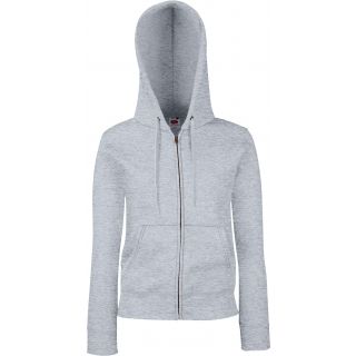 Sweat-shirt femme zippé capuche premium SC62118 - Heather Grey