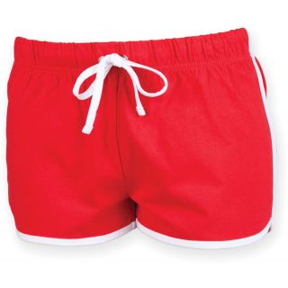 Short Femme Rétro SK069 - Red / White