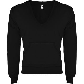 Sweat-shirt homme à capuche col V AMANDUS NOIR