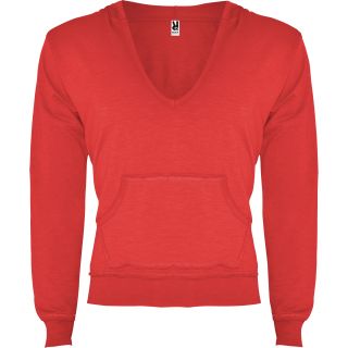 Sweat-shirt homme à capuche col V AMANDUS ROUGE
