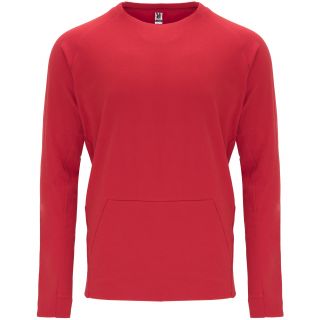 Sweat-shirt homme manches longues poche kangourou MANA rouge Recto