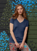 T-shirt femme à col V personnalisable en ligne chez Textile Direct
