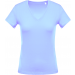 T-shirt femme col V manches courtes K390 - Sky Blue